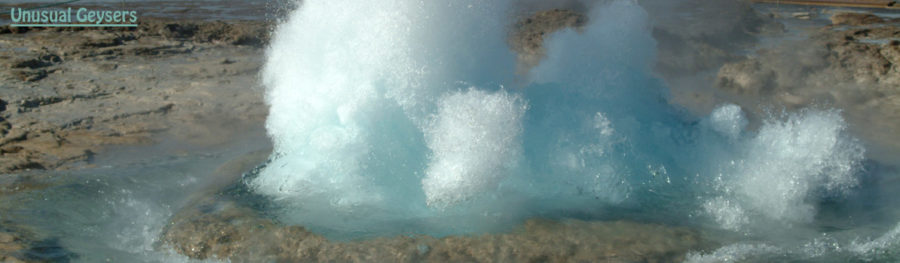 High speed photo of a bubble geyser burst of Strokkur Geyser